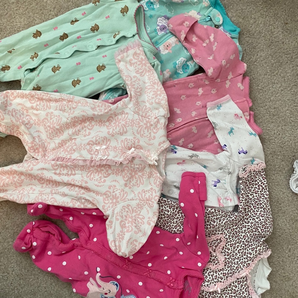 Girls NB footie sleepwear